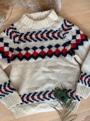 Viking Iceland wollen trui M bohemian wool jumper beschikbaar voor biedingen