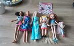 3 barbies, BRATZ popje, 2 aparte popjes,Barbie stickers, Ophalen of Verzenden, Gebruikt, Pop