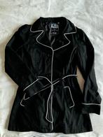 Zwarte katoenen trenchcoat jas Maat S, Kleding | Dames, Ophalen of Verzenden, Zo goed als nieuw, Zwart