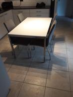 Keukentafel met 4 stoelen, Ophalen, Gebruikt, Metaal, Vier
