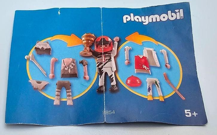 Playmobil Multi Play holbewoner coureur schilder (set 9854), Kinderen en Baby's, Speelgoed | Playmobil, Zo goed als nieuw, Complete set