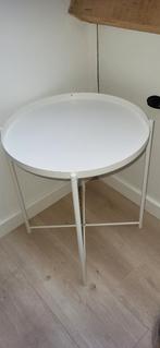 Ikea tafeltje, Huis en Inrichting, Tafels | Bijzettafels, Minder dan 55 cm, Metaal of Aluminium, Rond, Zo goed als nieuw