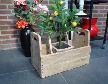 vintages - brocante - hout - decoratie - Gereedschap kist beschikbaar voor biedingen