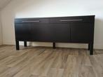 TV meubel, zwartbruin, Ophalen, Gebruikt, 150 tot 200 cm, Minder dan 100 cm