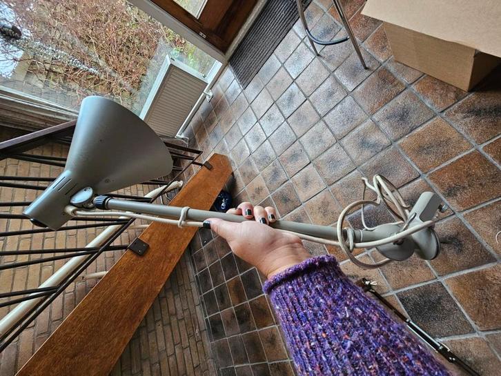 Vintage Kaiser  bureaulamp (grijs), Huis en Inrichting, Lampen | Overige, Zo goed als nieuw, Ophalen of Verzenden