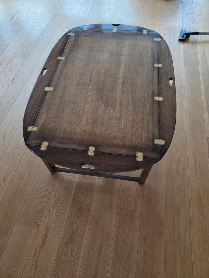 Antieke Engelse Mahonie Butlertafel/Dienbladtafel/Salontafel, Antiek en Kunst, Antiek | Meubels | Tafels, Ophalen of Verzenden