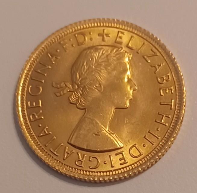 gouden sovereign Elisabeth, Postzegels en Munten, Munten | Europa | Niet-Euromunten, Losse munt, Overige landen, Goud, Ophalen of Verzenden