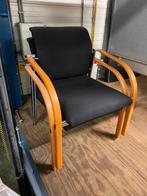 2 vintage design stoelen ontvangststoelen KEMBO zwart chroom, Gebruikt, Ophalen of Verzenden, Metaal, 75 tot 100 cm