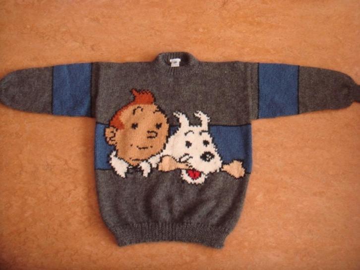 Kuifje en Bobbi trui breipatroon, Hobby en Vrije tijd, Breien en Haken, Zo goed als nieuw, Breien, Patroon of Boek, Ophalen of Verzenden