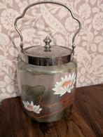 Vintage koektrommel met bloem motief, Ophalen of Verzenden