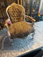 Leopard print stoel met zilveren frame opknapper, Kinderen en Baby's, Kinderstoelen, Ophalen, Gebruikt, Overige typen