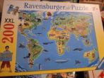 XXL puzzel 200 stukjes wereldkaart Ravensburger, Ophalen of Verzenden, Zo goed als nieuw