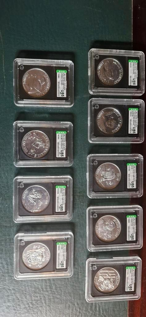 9 star wars potf Collector coins 1984 graded afa u85., Verzamelen, Star Wars, Ophalen of Verzenden