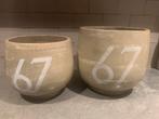 Bloempotten Riviera Maison, Tuin en Terras, Bloempotten, Ophalen, Rond, Zo goed als nieuw, Aardewerk