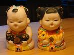 2 handgemaakte Chinese beeldjes, klei, Verzamelen, Beelden en Beeldjes, Ophalen of Verzenden