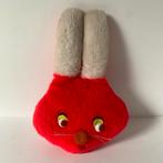 Vintage Sankyo pluche knuffel rood konijn muziekdoosje, Ophalen of Verzenden, Gebruikt