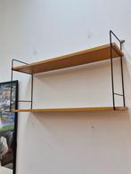 Vintage boekenrekje teak fineer twee planken, Huis en Inrichting, Woonaccessoires | Wandplanken en Boekenplanken, Ophalen, Gebruikt