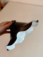 Emaille bloem lampenkap vintage, Huis en Inrichting, Lampen | Lampenkappen, Wit, Ophalen of Verzenden, Zo goed als nieuw, Minder dan 25 cm