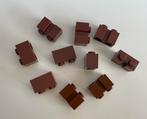 Lego 10 stenen met gleuf 1x2 rood/bruin, Kinderen en Baby's, Speelgoed | Duplo en Lego, Ophalen of Verzenden, Nieuw, Losse stenen