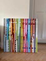Kleurrijk schilderij 100x100 cm, Huis en Inrichting, Woonaccessoires | Schilderijen, Tekeningen en Foto's, Ophalen, Nieuw, Schilderij