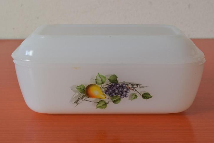 Retro vintage Arcopal France botervloot - Fruits de France, Huis en Inrichting, Keuken | Servies, Zo goed als nieuw, Overige typen