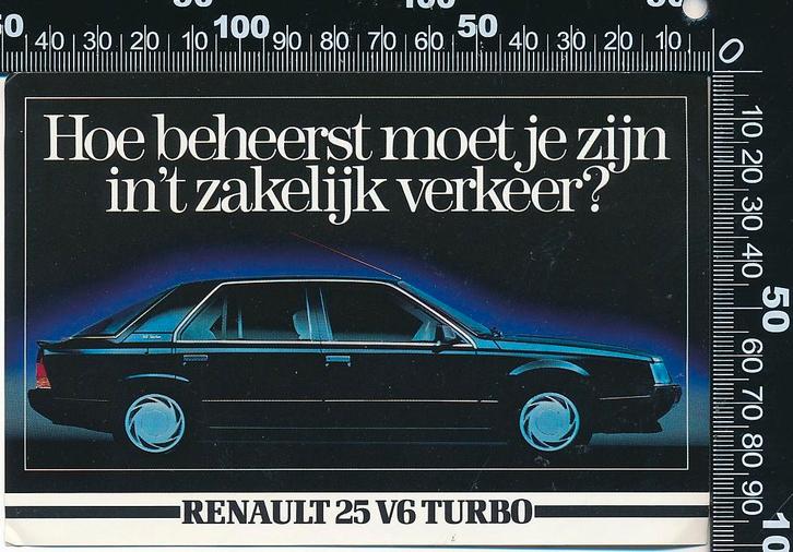 Sticker: Renault - 25 V6 Turbo, Verzamelen, Stickers, Zo goed als nieuw, Auto of Motor, Ophalen of Verzenden