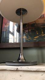 Mooie zware tafellamp rvs met glas van der Heg jaren 90, Minder dan 50 cm, Nieuw, Ophalen of Verzenden, Glas