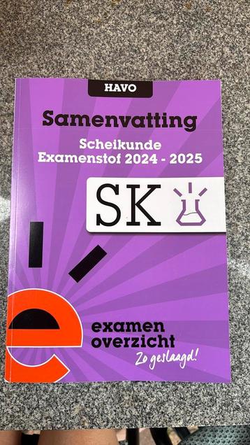 Zo geslaagd oefenboek en samenvatting scheikunde beschikbaar voor biedingen