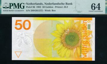 UNC- PMG 64: 50 Gulden 1982 ‘Zonnebloem' - 2894361372 beschikbaar voor biedingen