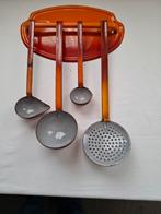 Oud oranje emaille lepelrek, Ophalen of Verzenden