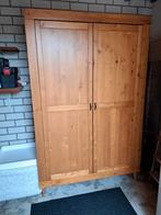 Grenen kledingkast met veel ruimte, Huis en Inrichting, Ophalen, 100 tot 150 cm, Met hangruimte, Zo goed als nieuw