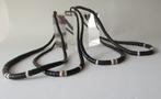 Kett. KT09: Mooie Zwarte Schelp ketting-41+43cm. met Wit, Verzenden, Nieuw, Zwart, Steen of Mineraal