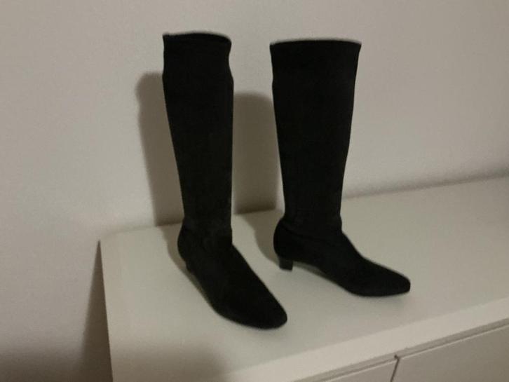 Laarzen, Peter Kaiser, donkergrijs/zwart, maat 6, bijna nieu, Kleding | Dames, Schoenen, Zo goed als nieuw, Hoge laarzen, Grijs