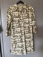 Bruin/groene jurk met beige accenten, merk Sylver maat 34, Ophalen of Verzenden, Zo goed als nieuw, Maat 34 (XS) of kleiner, Bruin