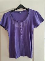 Paars dames shirt met fluweel & knoopjes maat 38 40 M&S Mode, Kleding | Dames, Maat 38/40 (M), Paars, Ophalen of Verzenden, Zo goed als nieuw