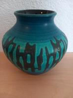 Vaas Dümler & Breiden Germany 187 15 turqoise blauw zwart, Gebruikt, Blauw, Dümler & Breiden, Aardewerk of Porselein