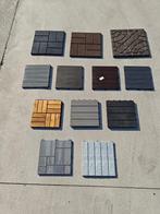vlondertegels, tuintegels, terrastegels, rubber tegels, Gebruikt, Ophalen of Verzenden, X, Hout