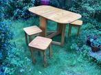 Opklapbare tafel met 3 krukjes, 50 tot 100 cm, Gebruikt, Rechthoekig, Ophalen