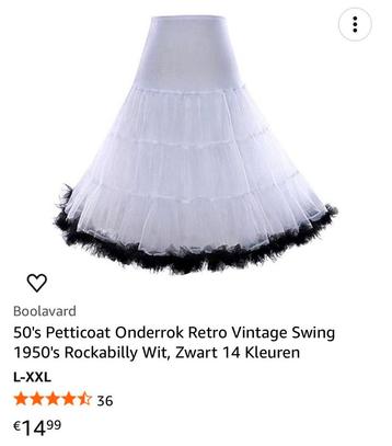 Petticoat zwart-wit beschikbaar voor biedingen