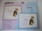 Borduurpakket - Francien Kat - 24 x 16 cm - Pako - Nieuw, Ophalen of Verzenden, Nieuw, Handborduren, Borduurpakket
