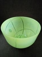 Grote geel/groene schaal, Irene Harvik, Noorwegen.  pontil, Ophalen of Verzenden