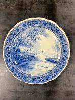 Delftsblauw decoratief bord van het merk Boch Frères, Ophalen of Verzenden
