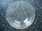 Glazen (dessert/fruit) schaal met kant-motief, Antiek en Kunst, Ophalen of Verzenden
