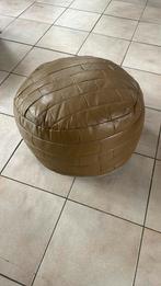 Mooie poef vintage, Ophalen of Verzenden, Zo goed als nieuw, Rond, Minder dan 50 cm