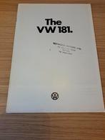 Volkswagen 181 brochure - 1975, Ophalen of Verzenden, Zo goed als nieuw, Volkswagen