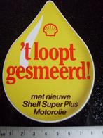 sticker 't loopt gesmeerd met shell super plus motorolie oil, Verzamelen, Stickers, Merk, Zo goed als nieuw, Verzenden