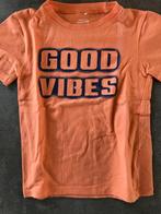 Leuk oranje shirt Prenatal "Good Vibes" 104, Ophalen of Verzenden, Zo goed als nieuw, Prenatal, Shirt of Longsleeve