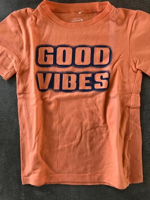 Leuk oranje shirt Prenatal "Good Vibes" 104, Kinderen en Baby's, Kinderkleding | Maat 104, Zo goed als nieuw, Jongen, Shirt of Longsleeve