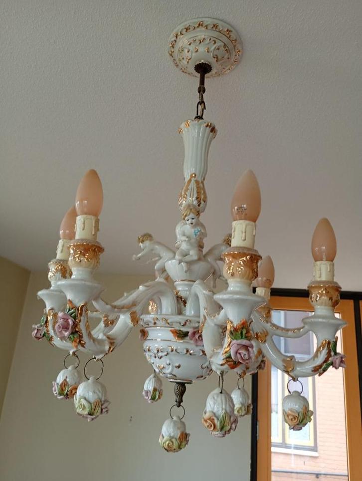 Capodimonte Kroonluchter Porselein, Antiek en Kunst, Antiek | Porselein, Ophalen