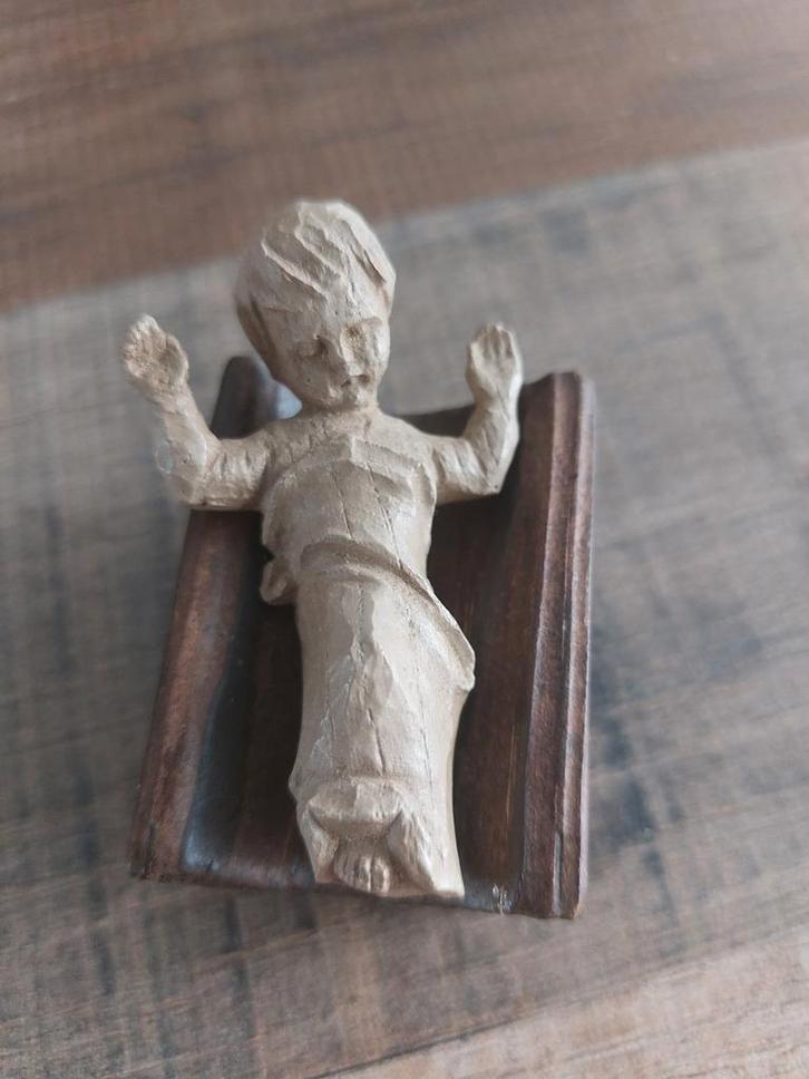 Vintage Kerststal Baby Jezus Figuur, Antiek en Kunst, Antiek | Religie, Ophalen of Verzenden